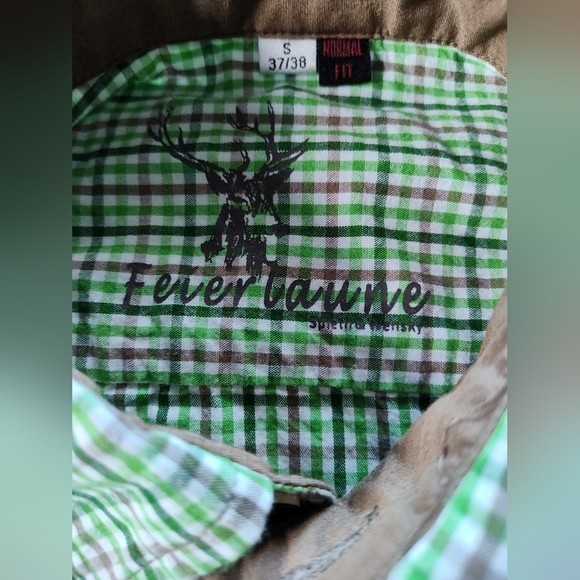 SPIETH & WENSKY Men's Button Up Shirt. Size Small (37/38) Long Adj. Sleeves. - Picture 2 of 7